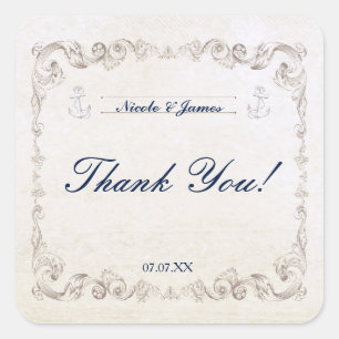  Nautical Elegant Beach Wedding Stickers