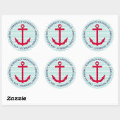 Nautical Envelope Seals - Ankers wegen! Ronde Sticker (Vel)