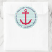 Nautical Envelope Seals - Ankers wegen! Ronde Sticker (Tas)