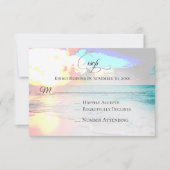 ** Nautical Exotic Ocean Beach Wedding RSVP (Voorkant)