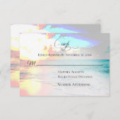 ** Nautical Exotic Ocean Beach Wedding RSVP (Voorkant / Achterkant)