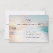*~* Nautical Exotic Ocean Beach Wedding RSVP (Voorkant)