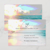 ** Nautical Exotic Ocean Beach Wedding RSVP Kaartje (Voorkant / Achterkant)