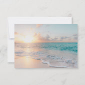 *~* Nautical Exotic Ocean Beach Wedding RSVP Kaartje (Achterkant)