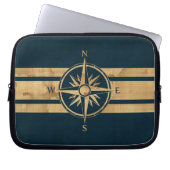 Nautical Explorer Compass Laptop Sleeve (Voorkant)