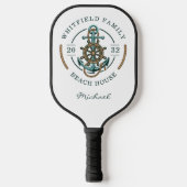 Nautical Family Matching Beach House Anchor Pickleball Paddle (Voorkant)