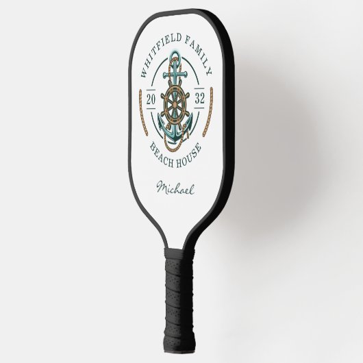 Nautical Family Matching Beach House Anchor Pickleball Paddle (Links)