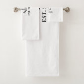 Nautical Family Name White Bad Handdoek (Insitu)