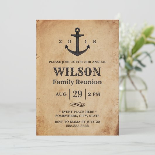  Nautical Family Reunion Kaart (Staand voorkant)