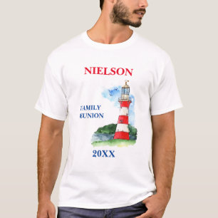 Nautical Family reunion t-Shirt met vuurtoren