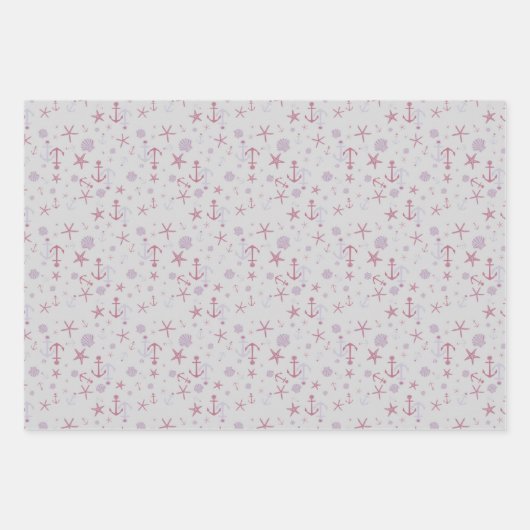 Nautical Fantasy - Grey Inpakpapier Vel (Voorkant 2)