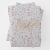 Nautical Fantasy - Grey Inpakpapier Vel (In situ)