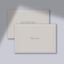 Nautical Faux Embossed Blue Modern Classic Wedding