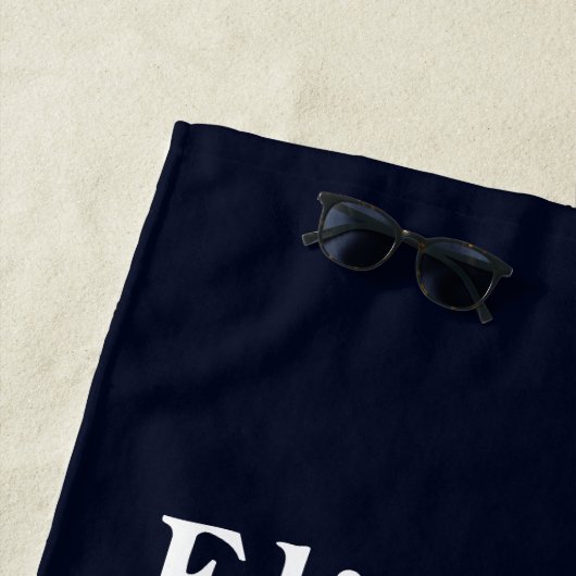 Nautical Faux Glitter Name Anchor Towel Strandlaken (In situ)