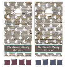 Nautical Faux Wood Panels met familienaam