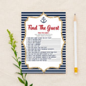 Nautical Find the Guest Baby shower Game Briefpapier