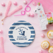 Nautical First Birthday Paper Borden Papieren Bordje (Feest)
