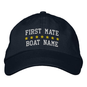 Nautical First Mate Your Boat Name Blue Pet