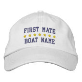 Nautical First Mate Your Boat Name White Pet (Voorkant)