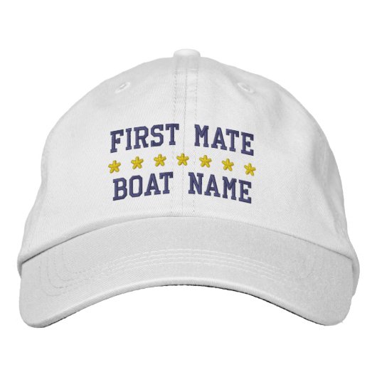 Nautical First Mate Your Boat Name White Pet (Voorkant)