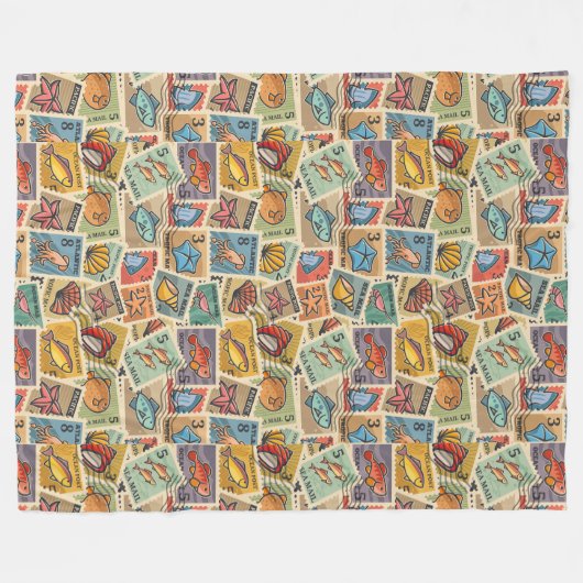 Nautical Fisherman's Fleece Deken (Voorkant (Horizontaal))