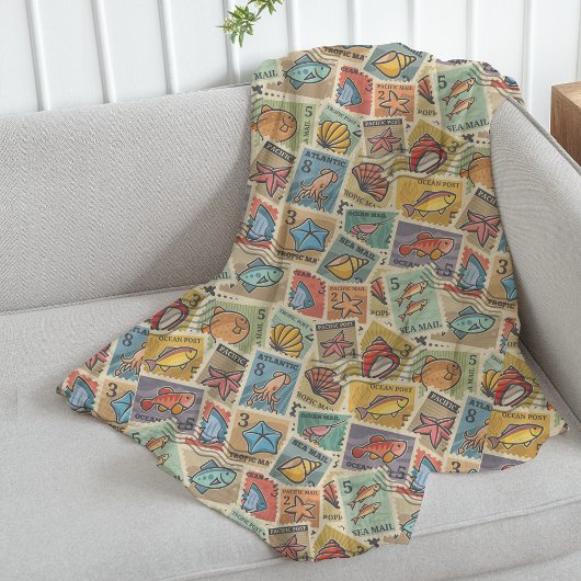 Nautical Fisherman's Fleece Deken