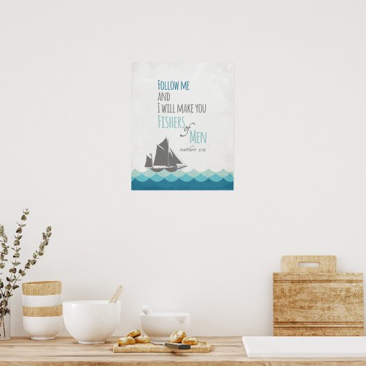 Nautical Fishers of Mannen Poster Art Decor Matthe (Keuken)