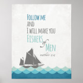 Nautical Fishers of Mannen Poster Art Decor Matthe (Voorkant)