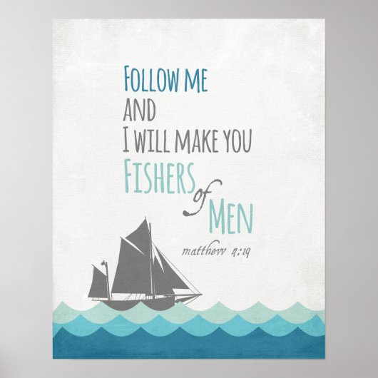 Nautical Fishers of Mannen Poster Art Decor Matthe (Voorkant)