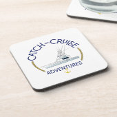 Nautical Fishing Coaster – Catch & Cruise Destin Bier Onderzetter (Linkerzijde)