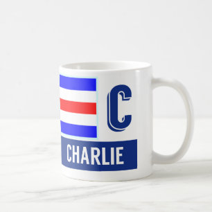 Nautical Flag Alphabet "C" Charlie Koffiemok
