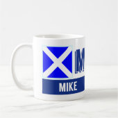 Nautical Flag Alphabet "M" Mike Koffiemok (Links)