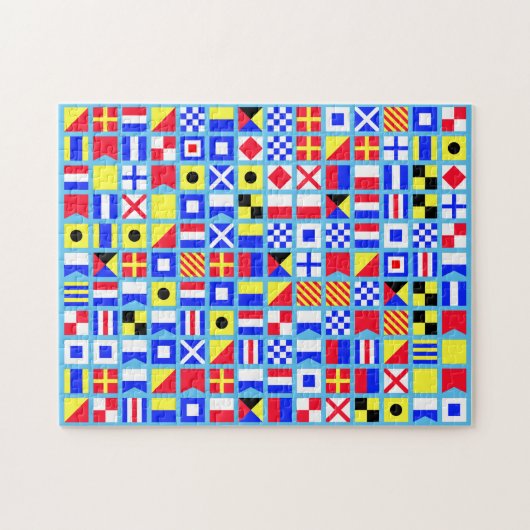 Nautical Flag Double Puzzle Legpuzzel (Horizontaal)
