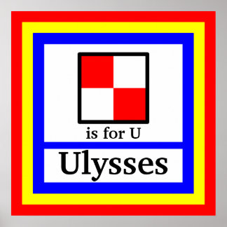 Nautical Flag is voor U en de naam van uw kind Poster