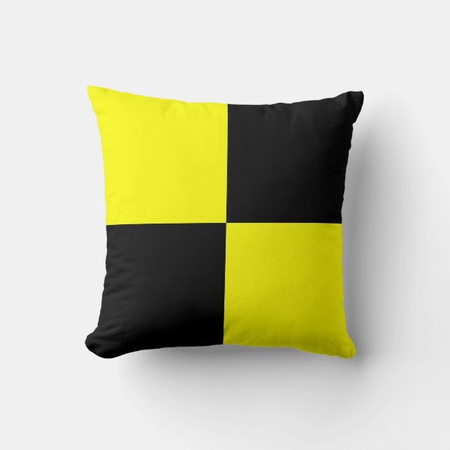 Nautical Flag "L" Lima Pillow Kussen (Voorkant)