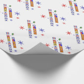 Nautical Flag Merry kerstcadeautje Cadeaupapier (Hoek)