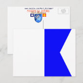 Nautical Flag Signal Letter A (Alfa) Briefkaart (Voorkant / Achterkant)