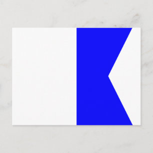 Nautical Flag Signal Letter A (Alfa) Briefkaart