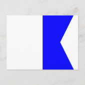 Nautical Flag Signal Letter A (Alfa) Briefkaart (Voorkant)