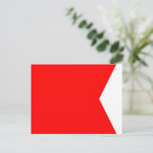Nautical Flag Signal Letter B (Bravo) Briefkaart (Staand voorkant)