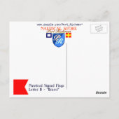 Nautical Flag Signal Letter B (Bravo) Briefkaart (Achterkant)