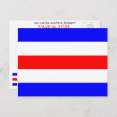Nautical Flag Signal Letter C (Charlie) Briefkaart (Voorkant / Achterkant)