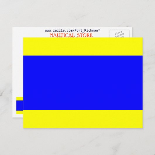 Nautical Flag Signal Letter D (Delta) Briefkaart (Voorkant / Achterkant)