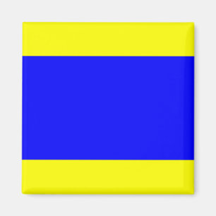 Nautical Flag Signal Letter D (Delta) Magneet