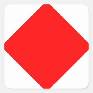 Nautical Flag Signal Letter F (Foxtrot) Vierkante Sticker