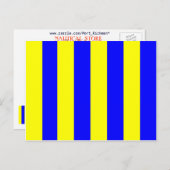 Nautical Flag Signal Letter G (Golf) Briefkaart (Voorkant / Achterkant)