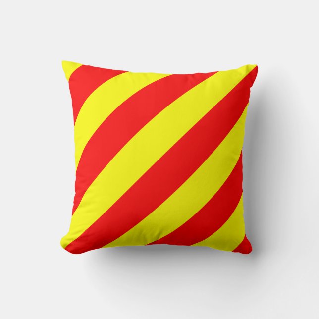 Nautical Flag Signal Letter Y Yankee Kussen (Voorkant)