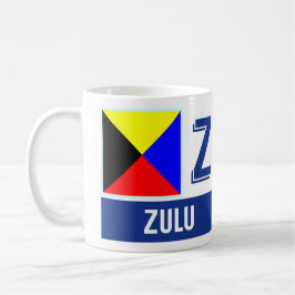 Nautical Flags Alphabet "Z" Zulu Koffiemok