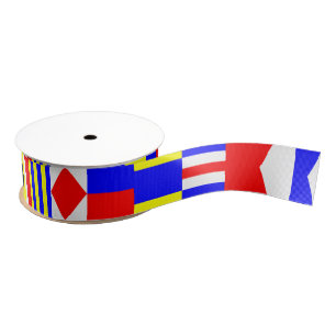 Nautical Flags Letters A (Alfa) - M (Mike) Grosgrain Lint
