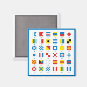 Nautical Flags Maritime Signals Alphabet Magnet (Voorkant / Achterkant)